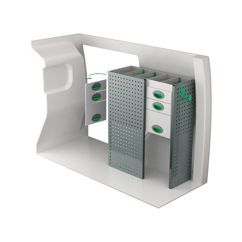 gauche ou droit Opel Combo L1H1 à partir de Juillet 2018
 (L:80 x P:30 x H:100)