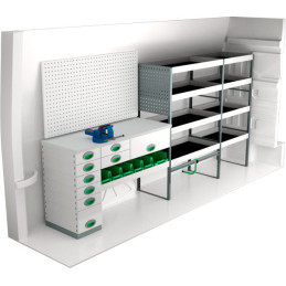 gauche Volkswagen Crafter L3H2 à partir de Janvier 2017 (L:290 x P:47 x H:144)