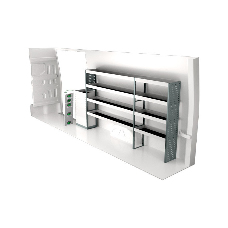 Rangement métallique 3690x470x1788 - Position gauche