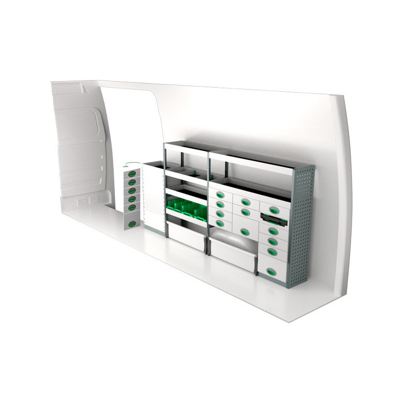 Rangement métallique 2450x470x1220 - Position droite