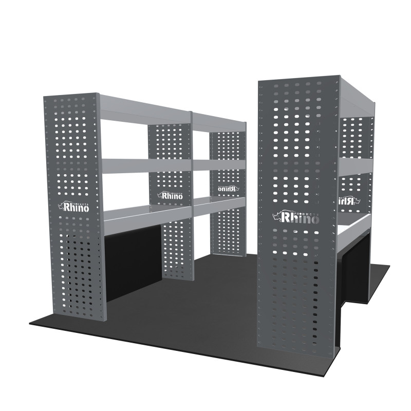 Rangements métalliques Gauche et Droit Fiat Ducato L1H1 à partir de Juin 2006 (L:209/106 x P:38 x H:130)