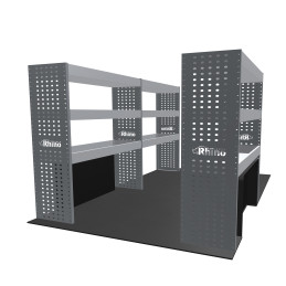 Rangements métalliques Gauche et Droit Peugeot Boxer L2H1 à partir de Juin 2006 (L:249/126 x P:38 x H:130)