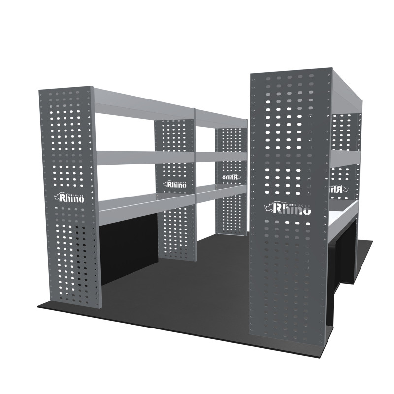 Rangements métalliques Gauche et Droit Peugeot Boxer L2H1 à partir de Juin 2006 (L:249/126 x P:38 x H:130)