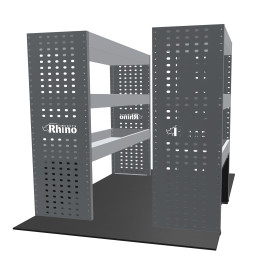Rangements métalliques Gauche et Droit Renault Kangoo L1 à partir d'Avril 2021 (L:126/66 x P:38 x H:100)