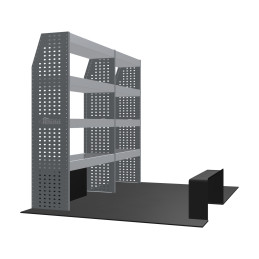 Rangement métallique Gauche Nissan NV300 L1H2 à partir de Janvier 2016 (L:189 x P:38/27 x H:160)