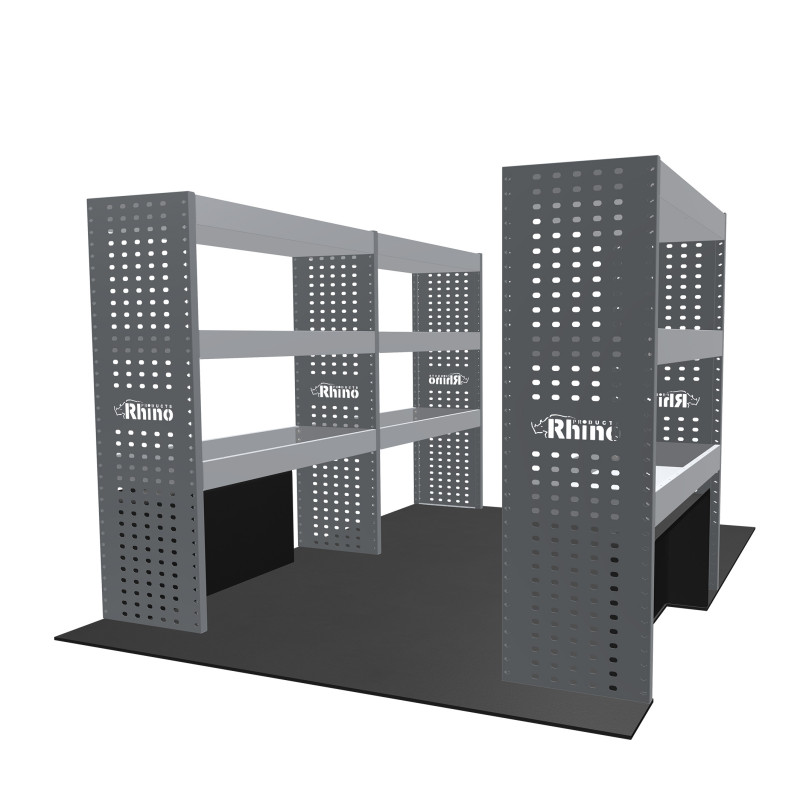 Rangements métalliques Gauche et Droit Renault Master Traction L1H1 de Février 2010 à Juillet 2024 (L:209/106 x P:38 x H:130)