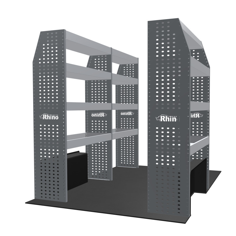 Rangements métalliques Gauche et Droit Opel Movano Traction L1H2 de Février 2010 à Septembre 2021 (L:199/106 x P:38/27 x H:170)