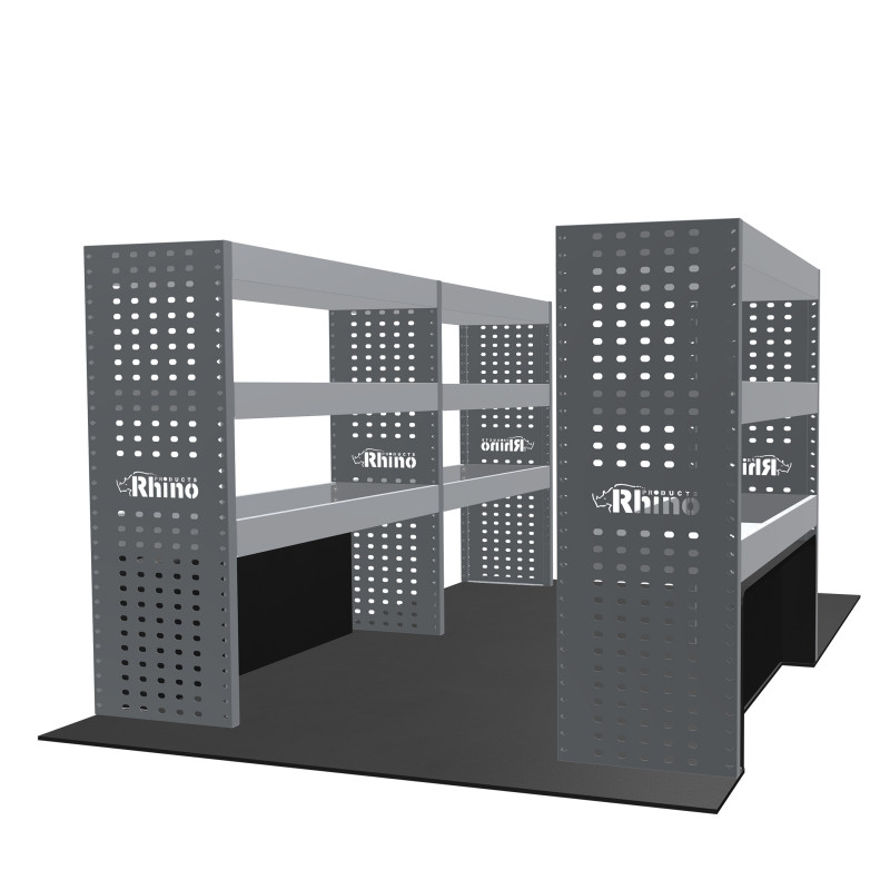 Rangements métalliques Gauche et Droit Ford Custom L1H1 de 2013 à 2023 (L:199/106 x P:38 x H:110)