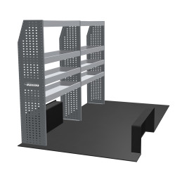 Rangement métallique Gauche Nissan Interstar traction L2H2 à partir de Juin 2024 (L:249 x P:38/27 x H:170)