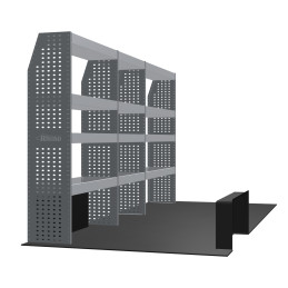 Rangement métallique Gauche Renault Master traction L3H2 à partir de Juillet 2024 (L:312 x P:38/27 x H:170)