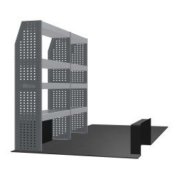 Rangement métallique Gauche ou Droit Nissan Interstar traction L3H2 à partir de Juin 2024 (L:189 x P:38/27 x H:170)