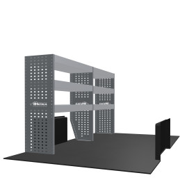 Rangement métallique Gauche Volkswagen Transporter T6 L1H1 à partir de Juin 2015 (L:199 x P:38 x H:110)