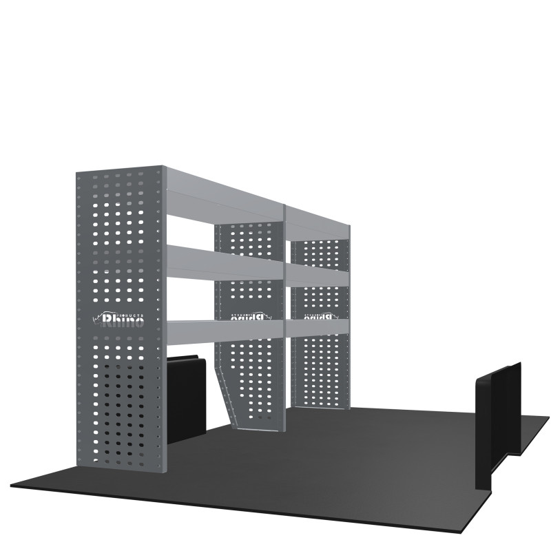 Rangement métallique Gauche Volkswagen Transporter T6 L1H1 à partir de Juin 2015 (L:199 x P:38 x H:110)