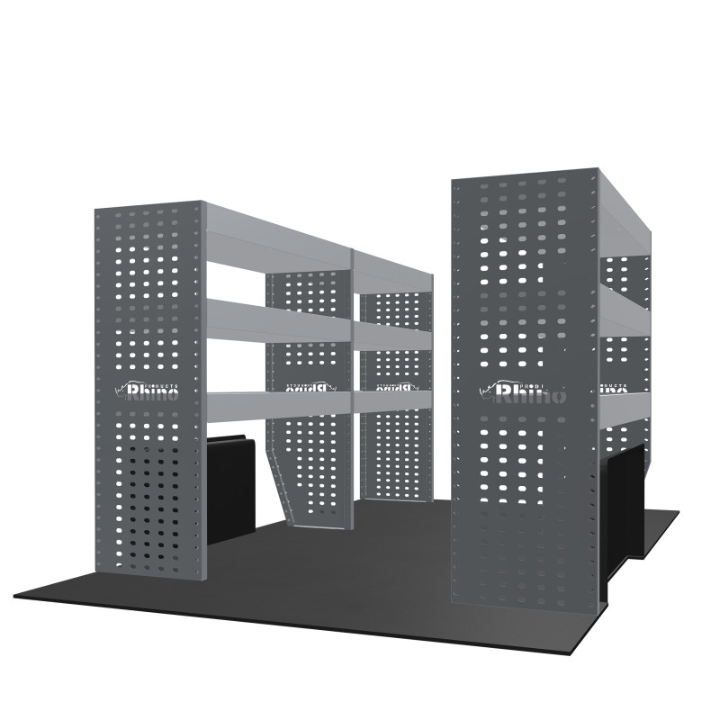 Rangements métalliques Gauche et Droit Volkswagen Transporter T6 L1H1 à partir de Juin 2015 (L:199/106 x P:38 x H:110)
