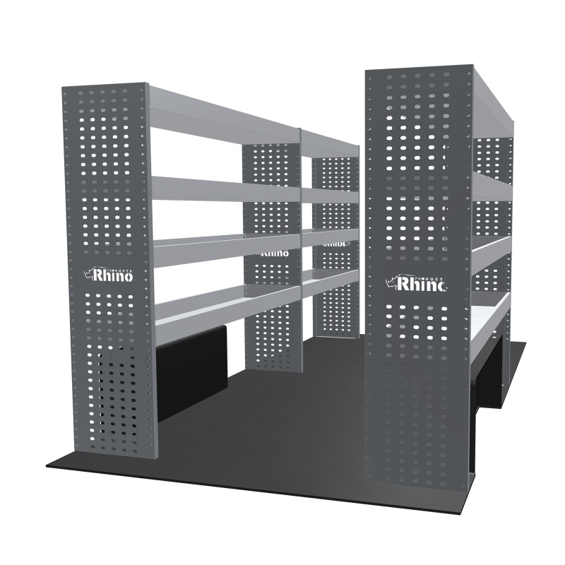 Rangements Gauche et Droit Ford Transit 2T Propulsion roues simples L3H2 à partir de Mai 2014 (L:289/166 x P:38 x H:150)