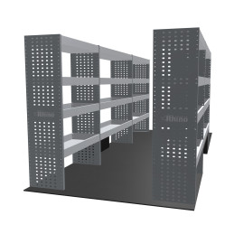 Rangements Gauche et Droit Ford Transit 2T Propulsion roues simples L4H3 à partir de Mai 2014 (L:362/239 x P:38 x H:150)