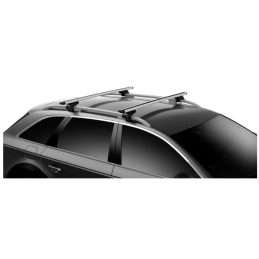 2 Barres de toit Thule WingBar Evo en Aluminium Gris 108cm pour Dacia Logan Break MCV (I)