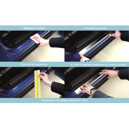 Protection de seuil de porte Citroën C5 Aircross (II) à partir de 2025 - Acier + Feuille de carbone