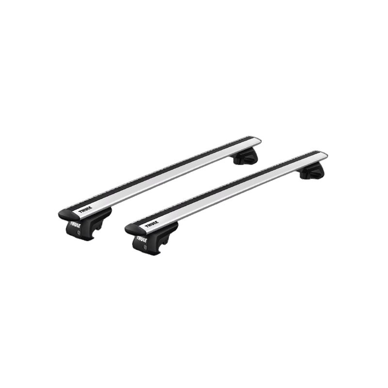 2 Barres de toit Thule en Aluminium Gris 135cm pour Porsche Cayenne 5 portes