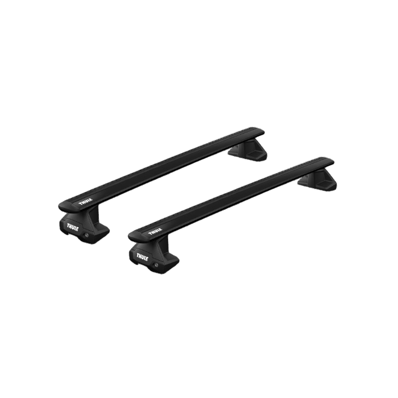 2 Barres de toit Thule WingBar Evo en Aluminium Noir 127cm pour Audi A3 3 portes (8P)