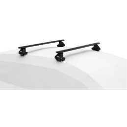 2 Barres de toit Thule WingBar Evo en Aluminium Noir 135cm pour Audi A6 4 Portes (C8) - 5