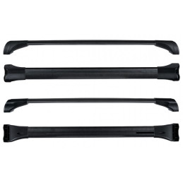 2 Barres de toit Aluminium Noir Texturé 106/98cm Maxus Euniq 5 portes - 2