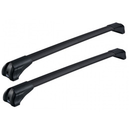 2 Barres de toit Aluminium Noir Texturé 106/98cm Maxus Euniq 5 portes