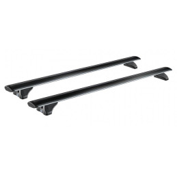 2 Barres de toit Aluminium Noir Texturé 128cm Maxus Euniq 5 portes