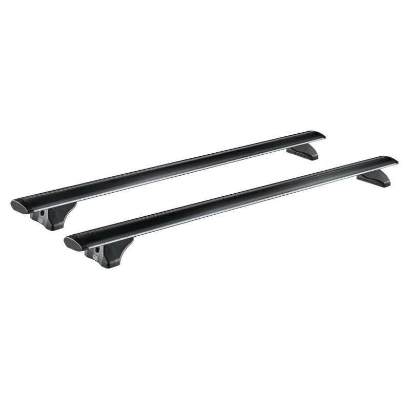 2 Barres de toit Aluminium Noir Texturé 128cm Maxus Euniq 5 portes