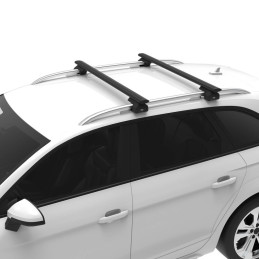 2 Barres de toit Aluminium Noir Texturé 128cm Maxus T60 double cabine - 4
