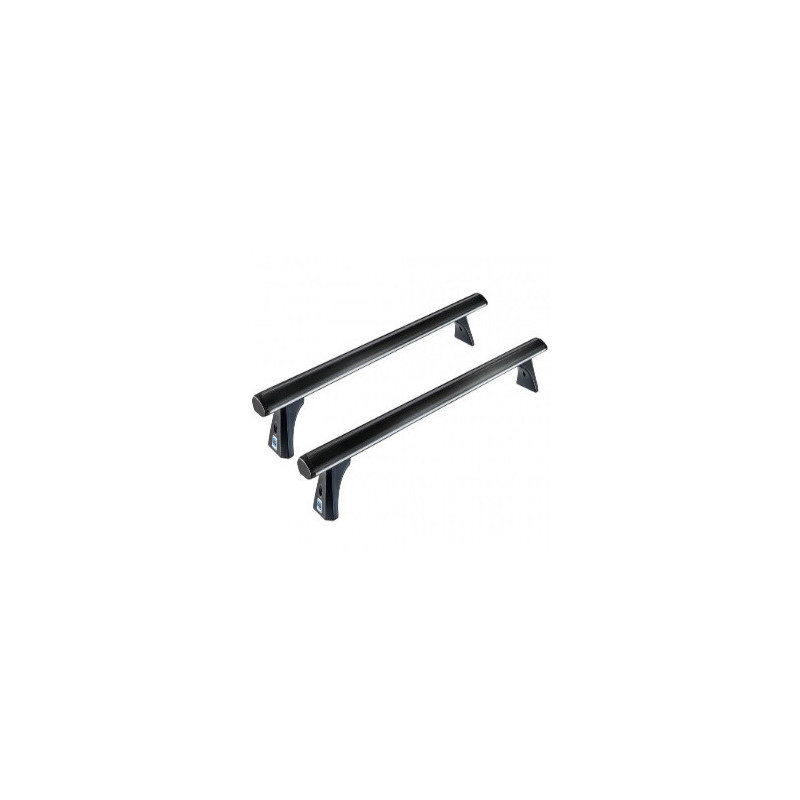 2 Barres de toit aluminium laqué noir profilées 128 cm Maxus T60 double cabine