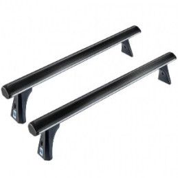 2 Barres de toit aluminium laqué noir profilées 128 cm Maxus T60 Max double cabine