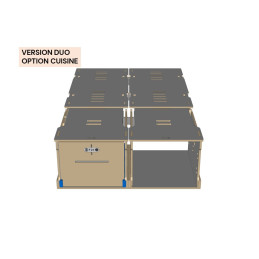 Kit aménagement amovible loisir pour ludospace - Box Ultimate pour 1 ou 2 places - 6