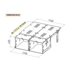 Kit aménagement amovible loisir pour ludospace - Box Ultimate pour 1 ou 2 places - 30