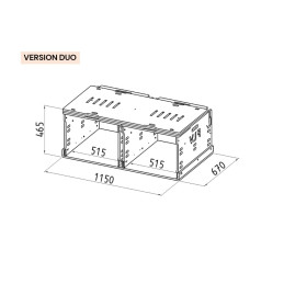Kit aménagement amovible loisir pour ludospace - Box Ultimate pour 1 ou 2 places - 29