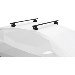 2 Barres de toit Thule SquareBar Evo en Acier Noir 135cm pour Citroën Berlingo 2 - 2