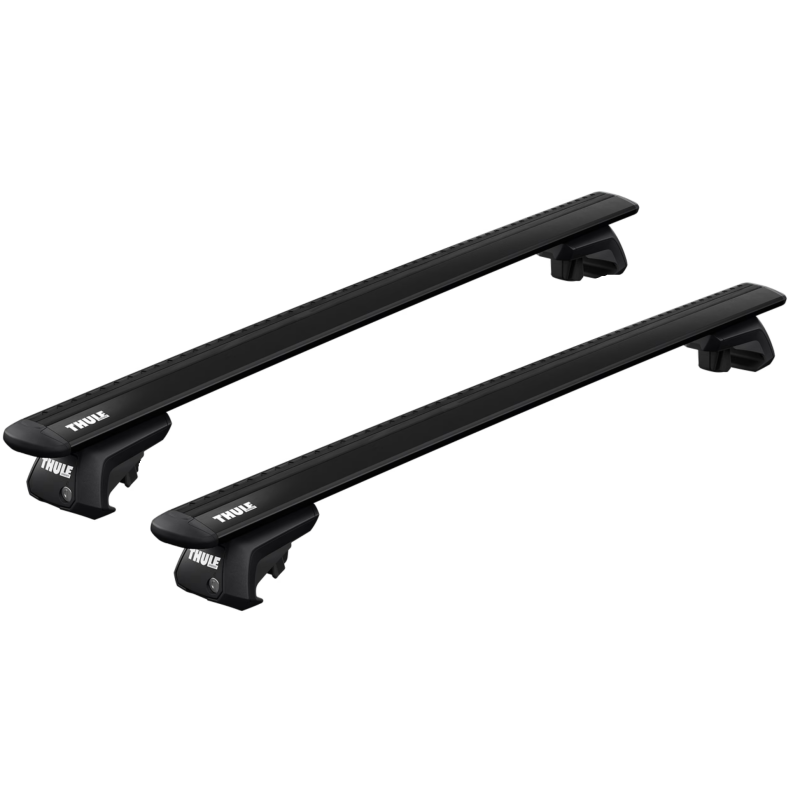 2 Barres de toit Thule WingBar Evo en Aluminium Noir 127cm pour Nissan Qashqai 5 portes (I/J10)