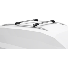 2 Barres de toit Thule WingBar Edge en Aluminium Gris 68cm pour Dacia Sandero Stepway (I) - 2