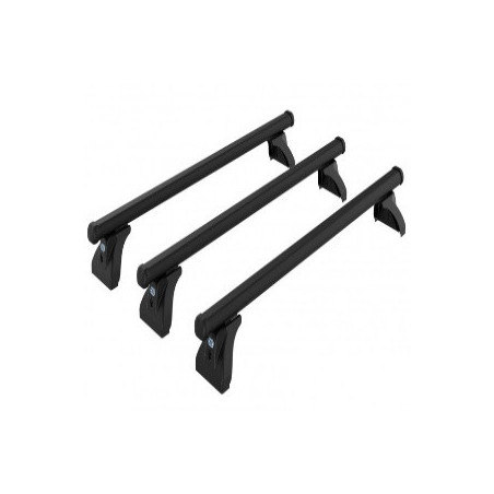 3 Barres de toit Acier Epoxy 145cm Volkswagen Transporter T5