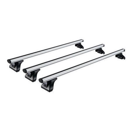 3 Barres de toit Aluminium 138cm Volkswagen Transporter T5 - Système T-Track