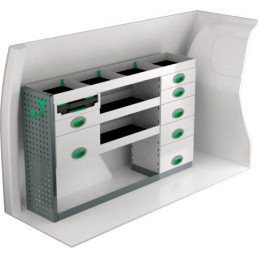 Rangement métallique 1454x300x890 - Position gauche Rangement métallique 1454x300x890 - Position gauche