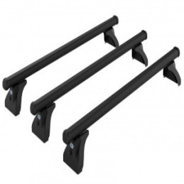 3 Barres de toit Acier Epoxy 125cm Volkswagen Caddy