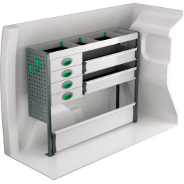Rangement métallique 1241x300x1000 - Position gauche Rangement métallique 1241x300x1000 - Position gauche