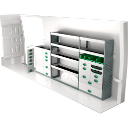 Rangement métallique 2916x300x1440 - Position gauche Rangement métallique 2916x300x1440 - Position gauche