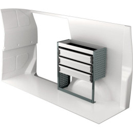 Rangement métallique Gauche ou Droit Volkswagen Transporter T6 L1 à partir de Juin 2015 (L:84 x P:30 x H:89)