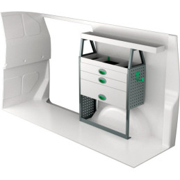 Rangement métallique Gauche ou Droit Volkswagen Transporter T6 L1 à partir de Juin 2015 (L:84 x P:30 x H:118)