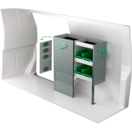 Rangement métallique Gauche ou Droit Volkswagen Transporter T6 L1 à partir de Juin 2015 (L:89 x P:30 x H:100)