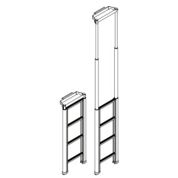 Echelle Télescopique Aluminium pour Citroën Jumpy H1 - Portes Battantes