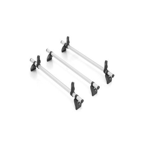 3 barres de toit aluminium 140cm+ butées de charge pour Volkswagen Transporter T5