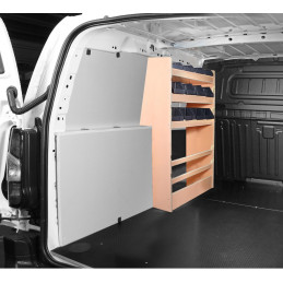 Casier bois avec bacs Av Gauche Fiat Doblo L2 à partir de Juin 2022 (L:53 x P:22 x H:109)
